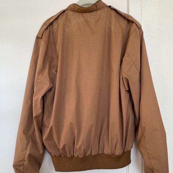 Members Only Bomber Jacket, Front Zip Closure, Tan, Brown,  Front Pockets, 46 - Picture 2 of 9